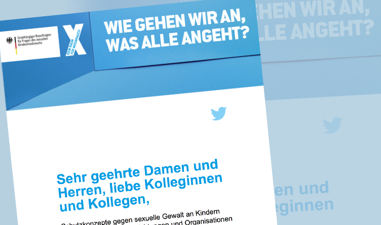 Schriftbild Newsletter der Kampagne "Kein Raum für Missbrauch"